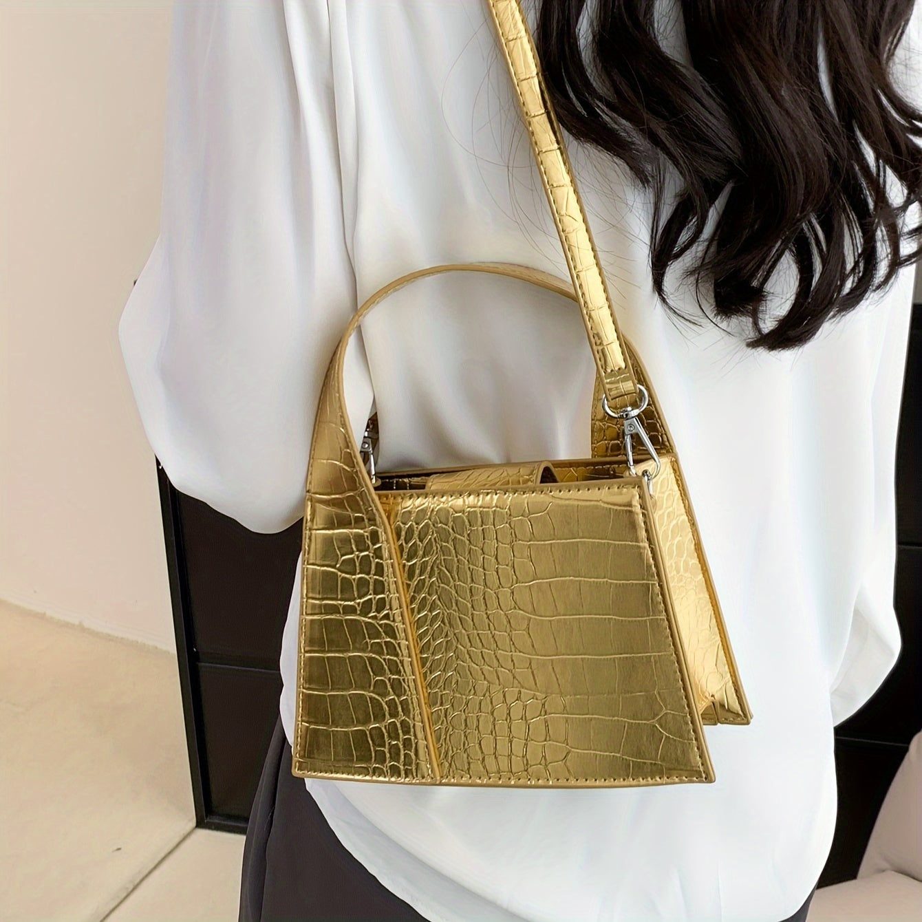 Sac à main tendance à motif crocodile - Topdecheztop.fr