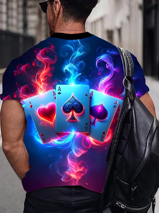 T-shirt homme imprimé carte à jouer