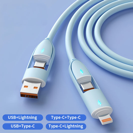 Câble de charge ultra-rapide 4 en 1, 66 W