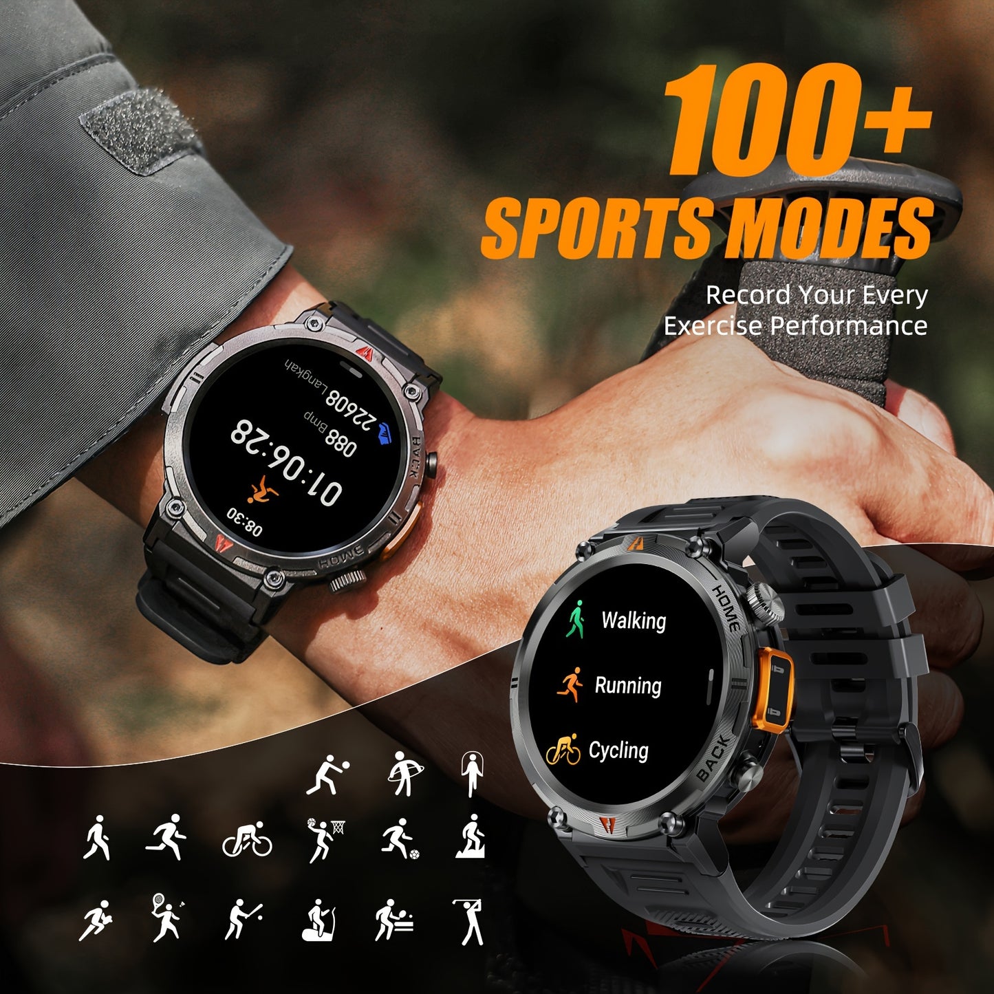 Montre connectée pour homme avec écran TFT 360p, écran 3,68 cm - Topdecheztop.fr