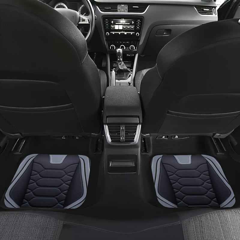 2D Flat Printing | 2Dflat 4pcs Universal Size Polyester Car Floor Set, New Muscle Print, Non-3D, Non-Slip, with Universal Driving Position, Suitable for All Occasions