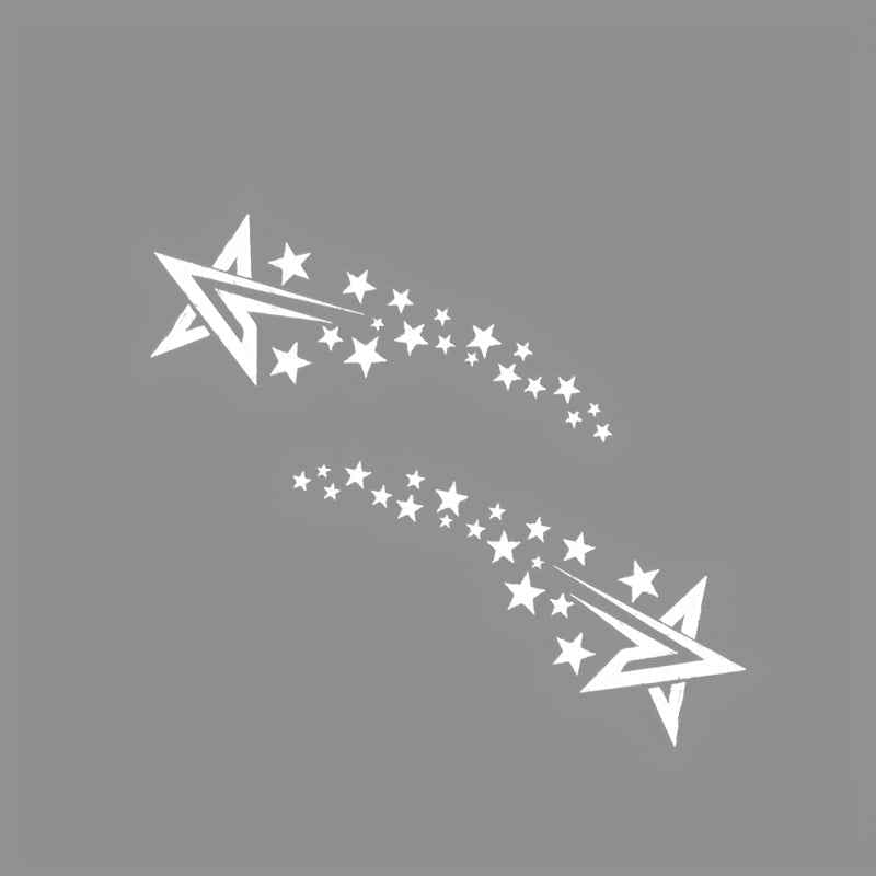 2pcs Car front bumper sports fashion decoration sticker, front and rear bumper scratch cover sticker, car C column fashion sticker, meteor element fashion sticker.