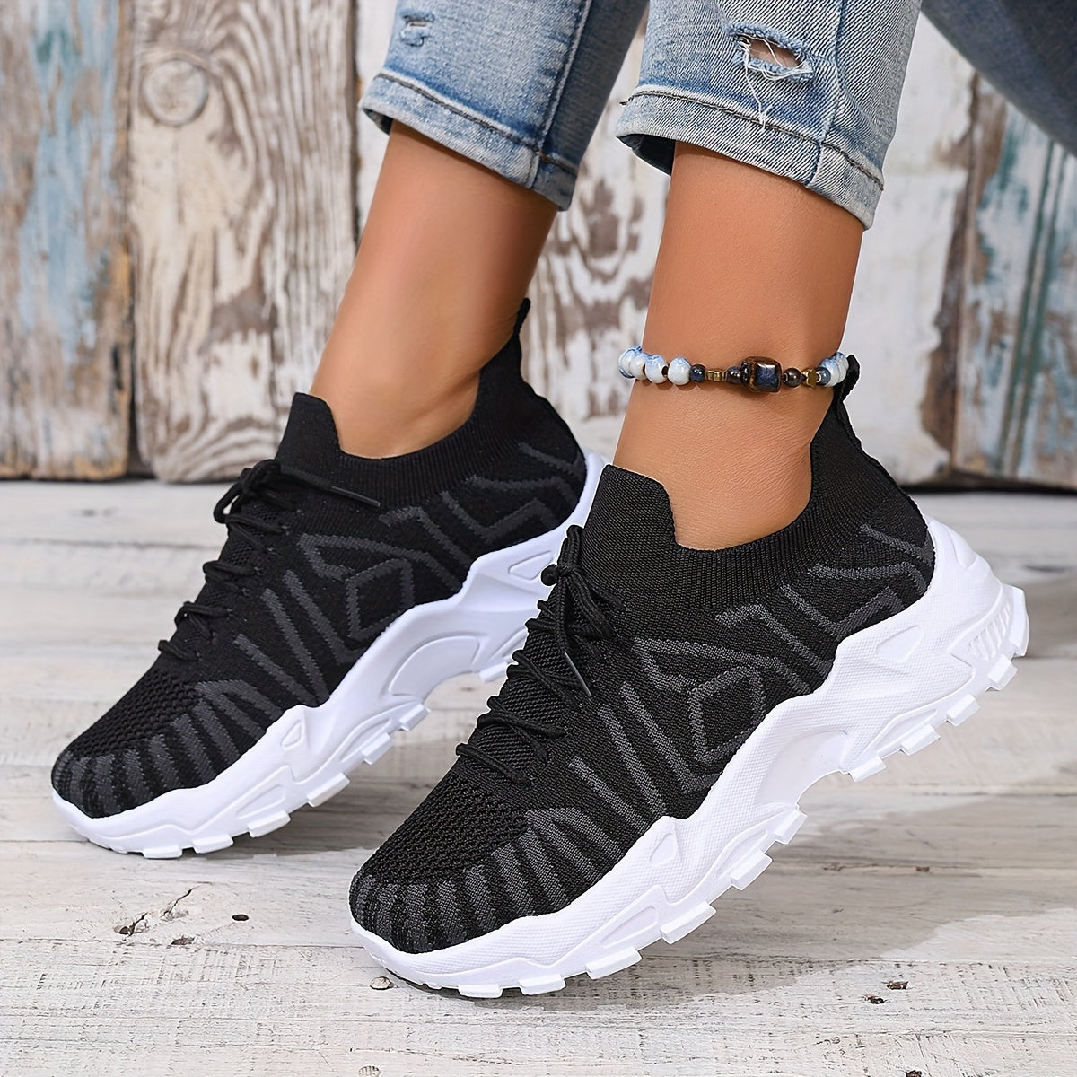Baskets décontractées à lacets pour femme - Topdecheztop.fr