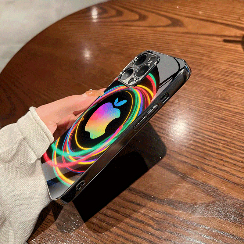 Coque de téléphone élégante et tendance en verre électrolytique fluo