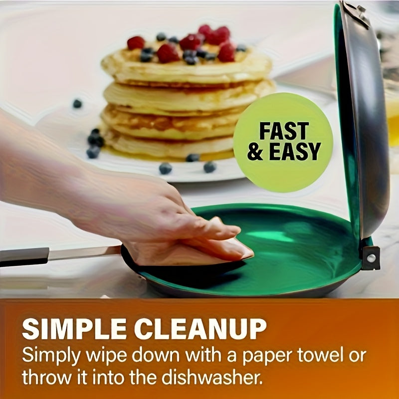 Poêle pliante double face en fonte robuste