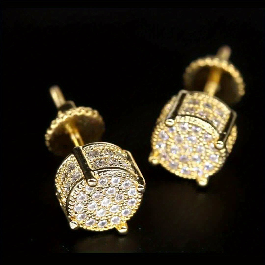 Lot de 2 boucles d'oreilles hip-hop pour homme