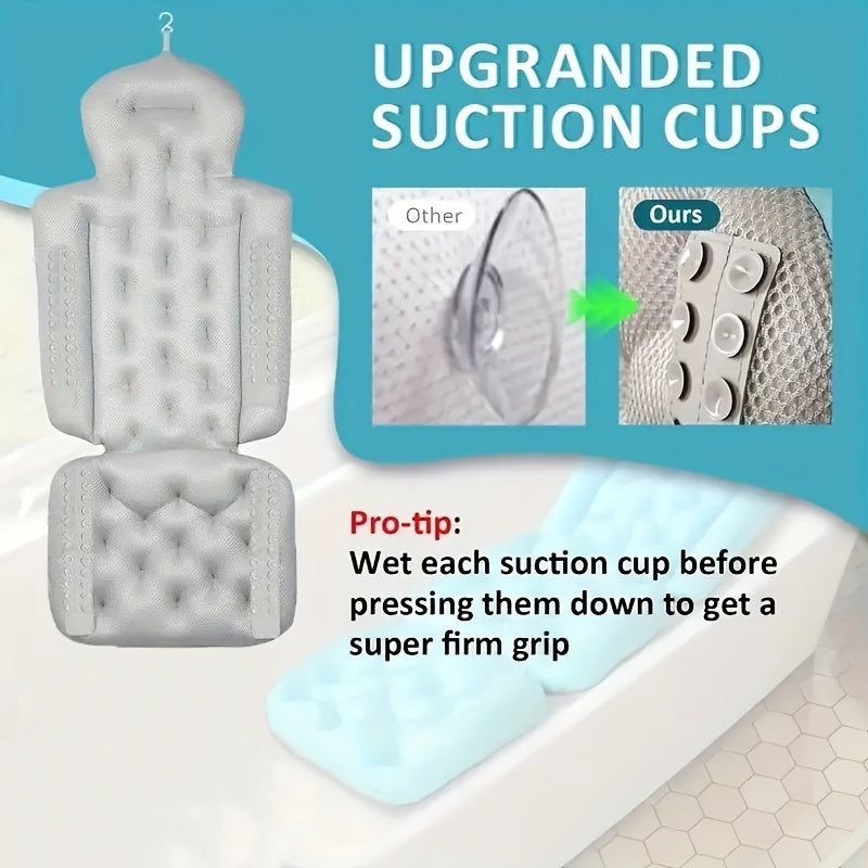 Tapis de bain adulte (1 pièce) avec 96 ventouses, tissu lavable à la main