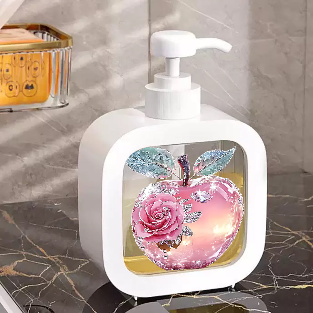 Distributeur de savon décoratif en verre avec pompe pour salle de bain