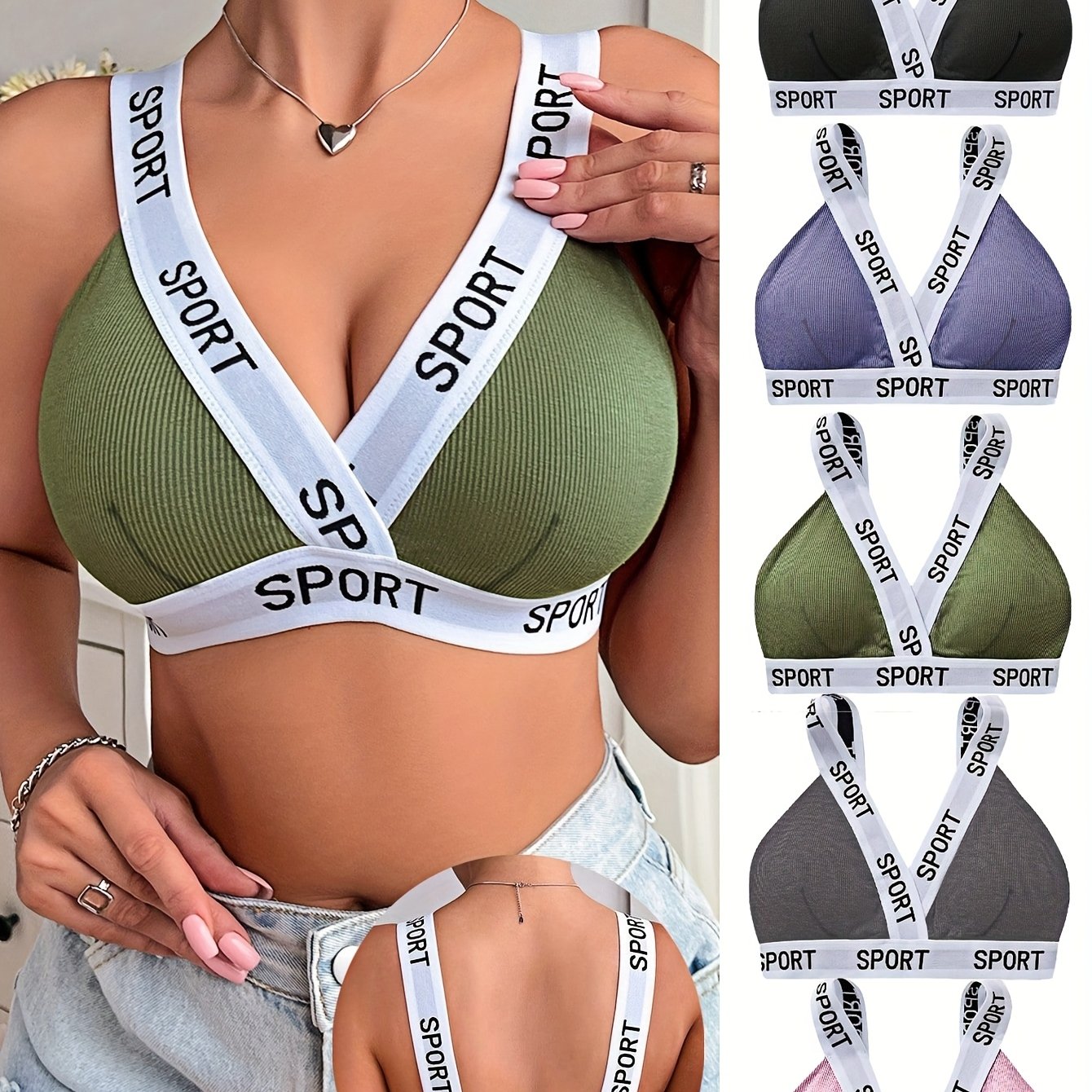 Soutiens-gorge de sport décontractés pour femmes 5 pièces - Topdecheztop.fr