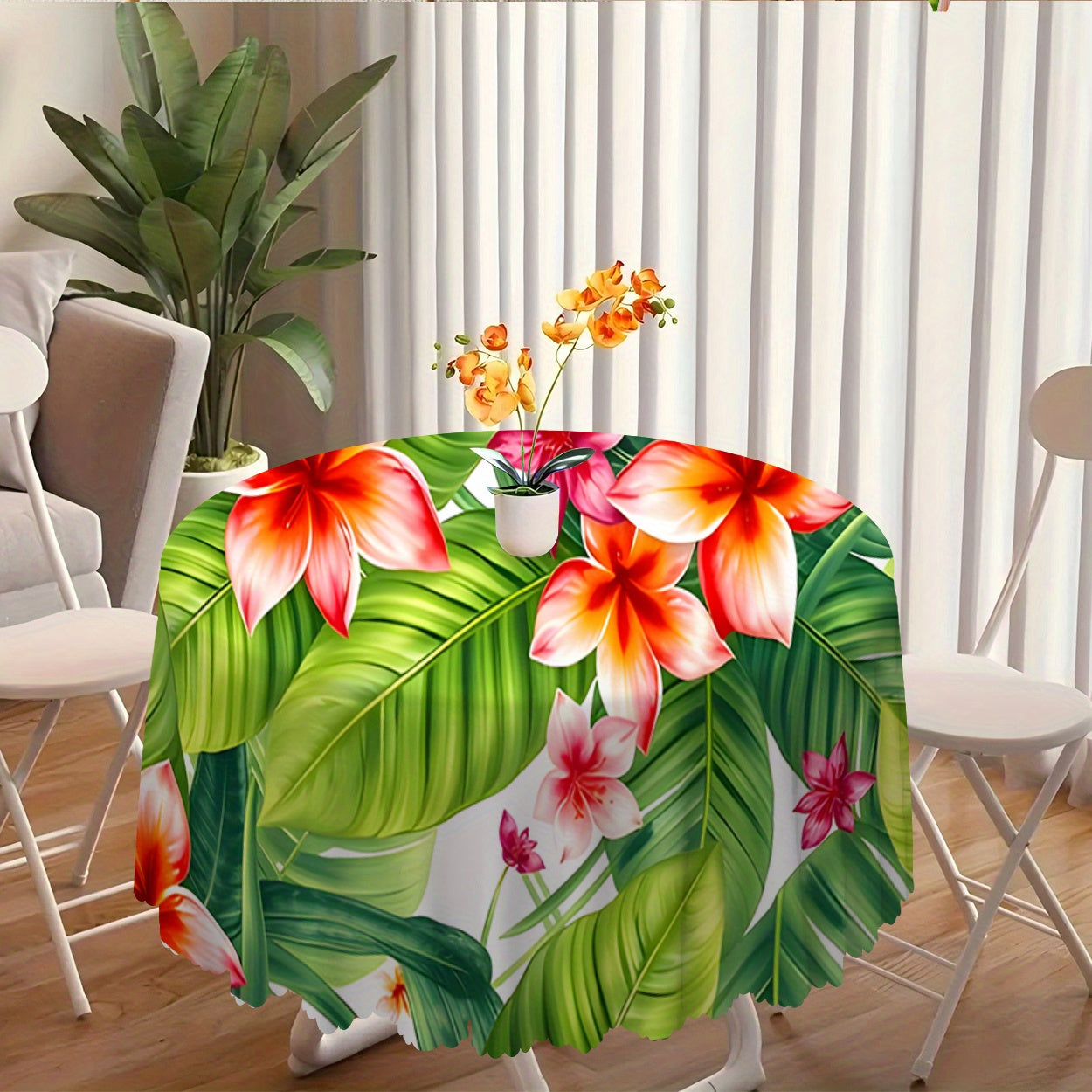 Nappe à fleurs tropicales (1 pièce) idéale pour une décoration