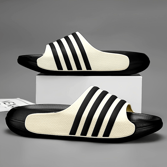 Claquettes rayées - Semelle épaisse en EVA confortable - Topdecheztop.fr