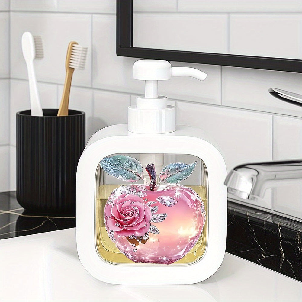 Distributeur de savon décoratif en verre avec pompe pour salle de bain