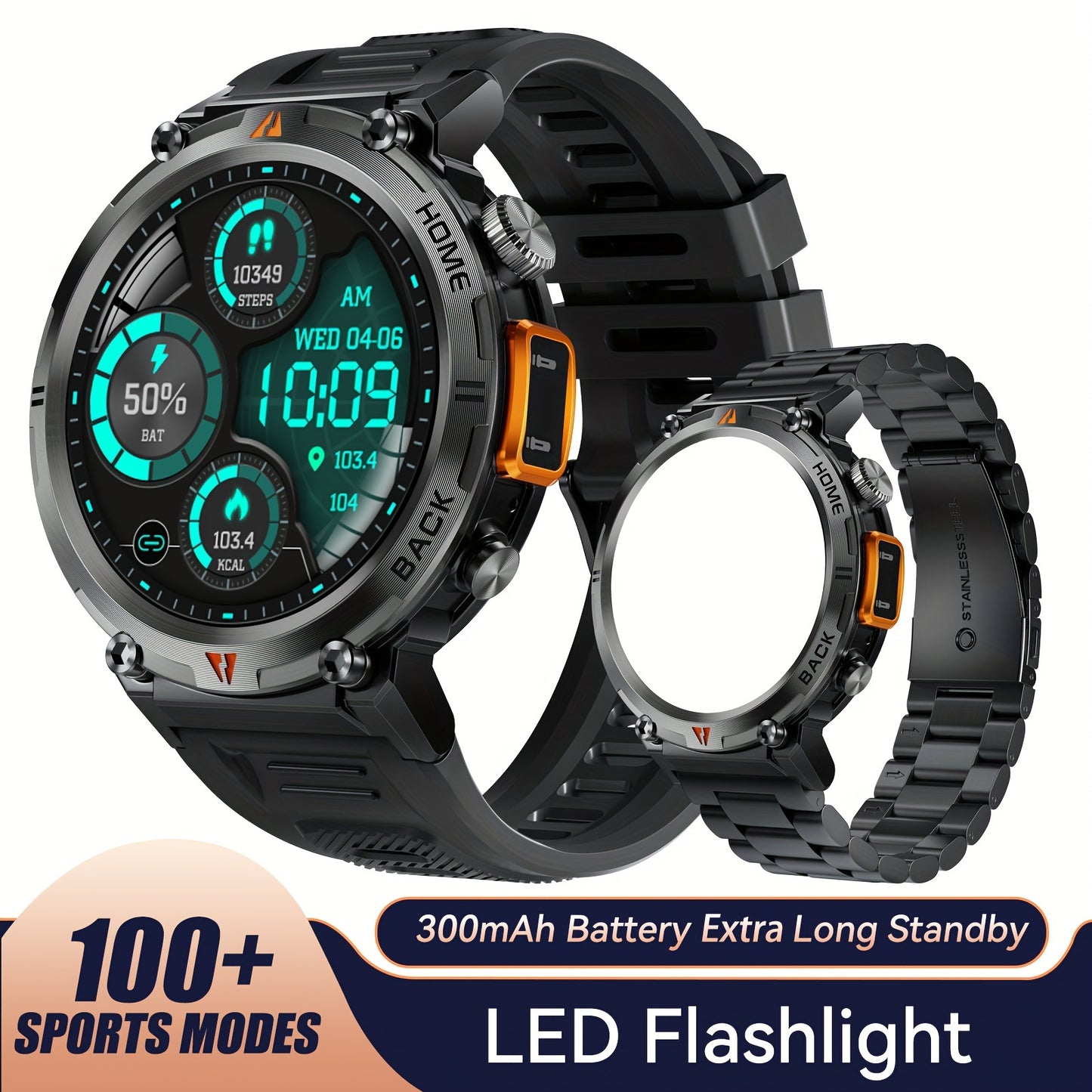 Montre connectée pour homme avec écran TFT 360p, écran 3,68 cm - Topdecheztop.fr