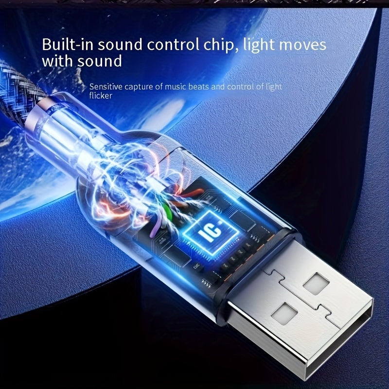 Câble de charge sensible au son, USB vers Type-C - Topdecheztop.fr