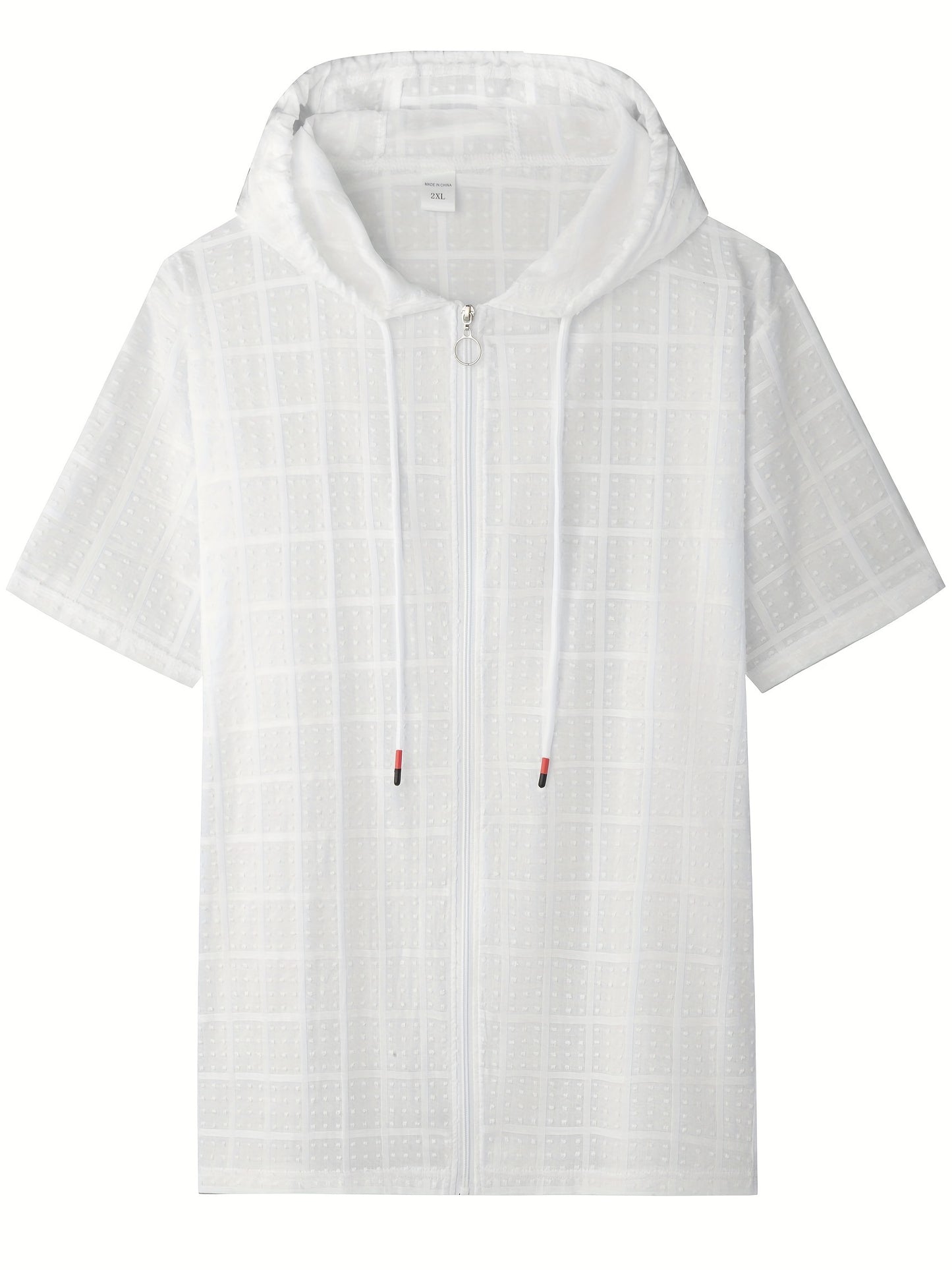 T-shirt à capuche zippé décontracté pour homme