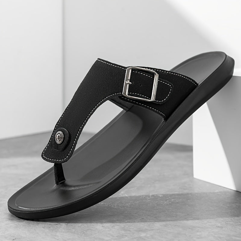 Sandales en PU couleur unie pour homme – Tongs