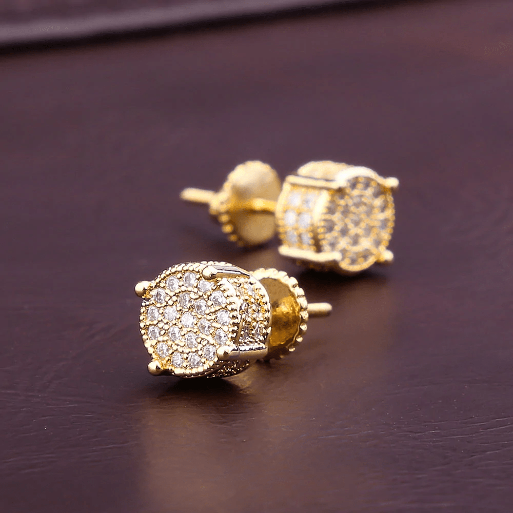 Lot de 2 boucles d'oreilles hip-hop pour homme