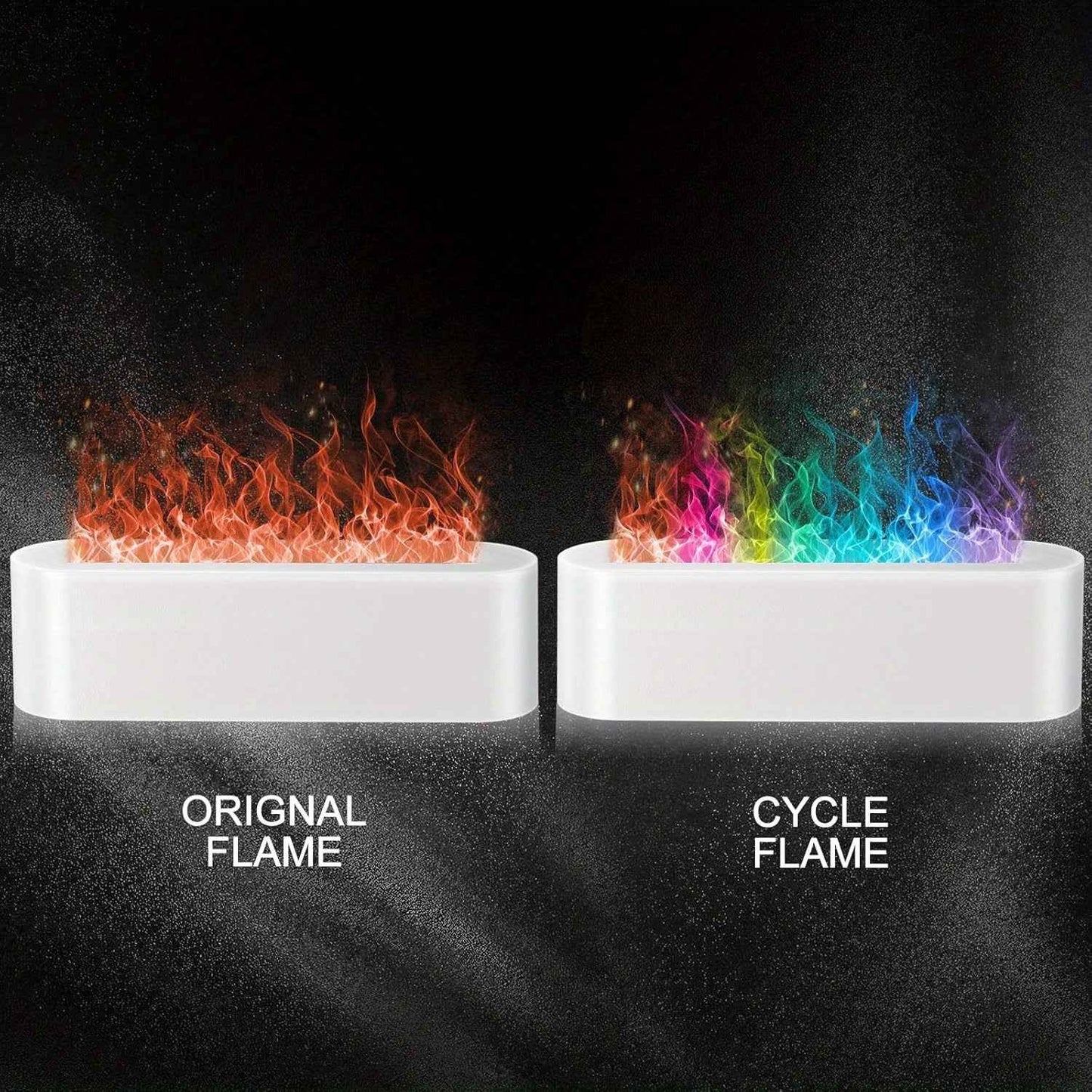 1pc Flame Aroma Diffuser Humidifier, Upgraded 7-Color Flame Essential Oil Diffuser for Home, Bedroom, Office & Yoga Studio with Timer and Auto Shut-off Function, 150ml Capacity