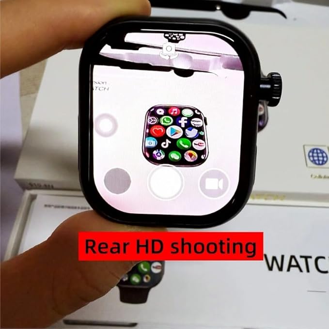 Montre intelligente VP19 S10 originale avec carte SIM 4G, Android 10, 128 Go de ROM, caméra rotative à 190°, GPS, WIFI, écran AMOLED de 2,29 pouces pour adultes (Gris, 4 Go 128 Go)