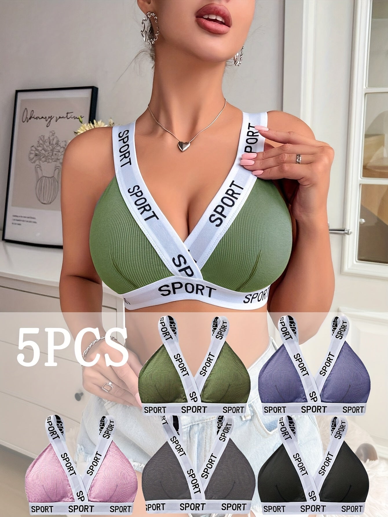 Soutiens-gorge de sport décontractés pour femmes 5 pièces - Topdecheztop.fr