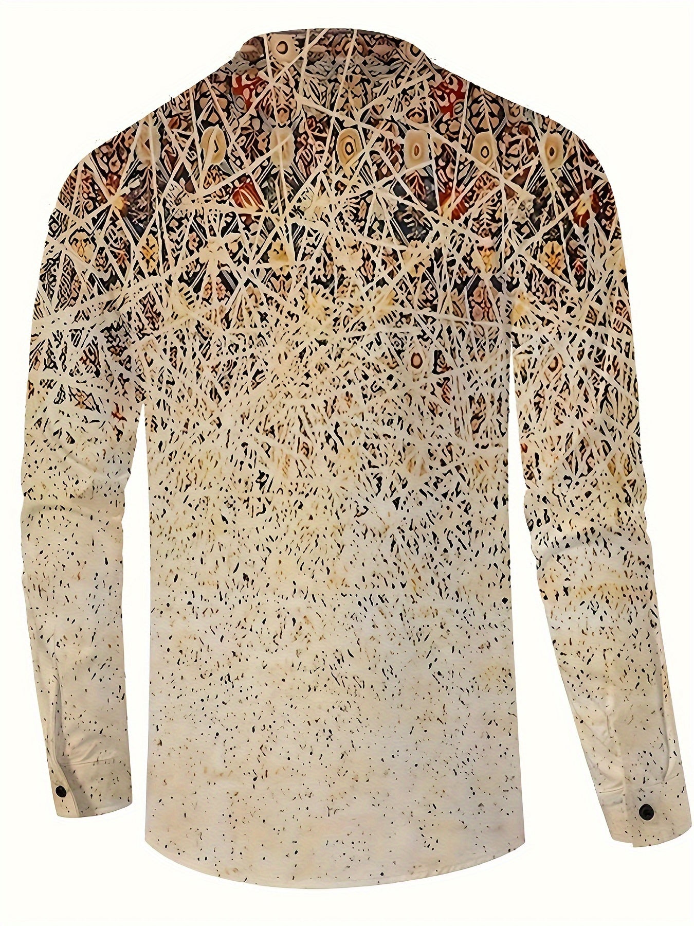 Chemise Henley décontractée à manches longues et boutons pour homme