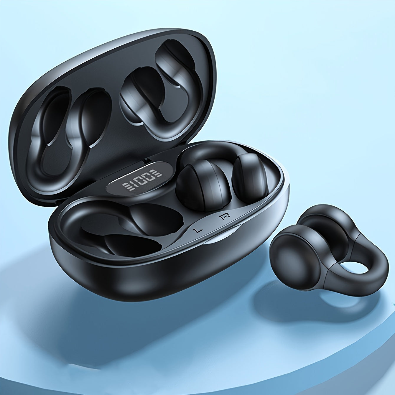 Casque de musique sans fil, contrôle tactile, clip-on, adapté au sport