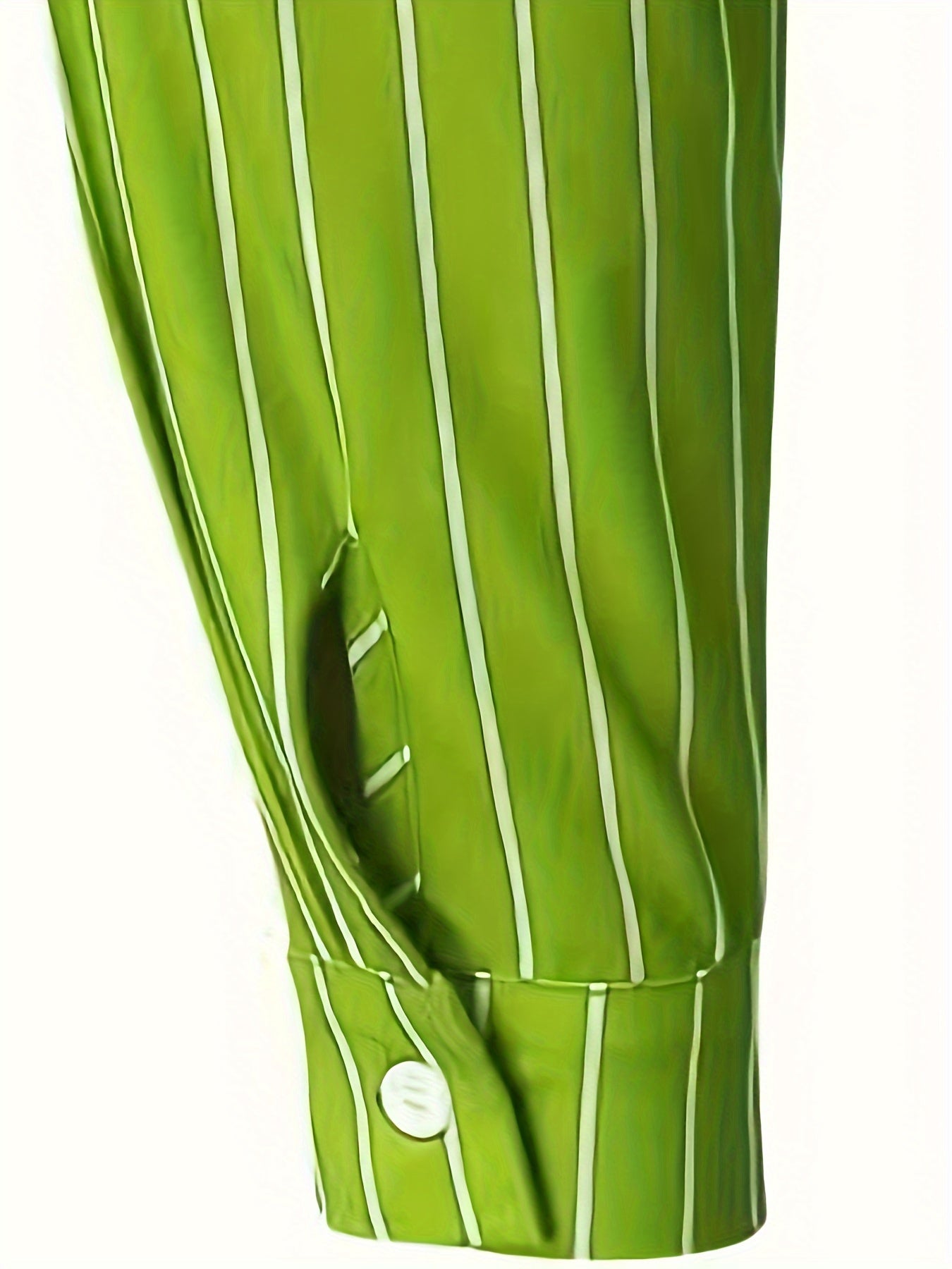 Chemise boutonnée à manches longues et rayures décontractée pour homme