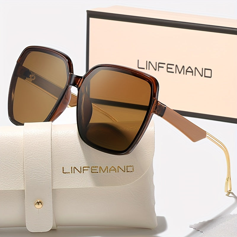 Lunettes polygonales surdimensionnées tendance pour femmes