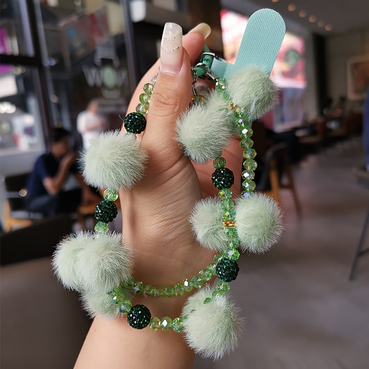 Bracelet en perles de cristal et diamants, cordon pour téléphone portable - Topdecheztop.fr