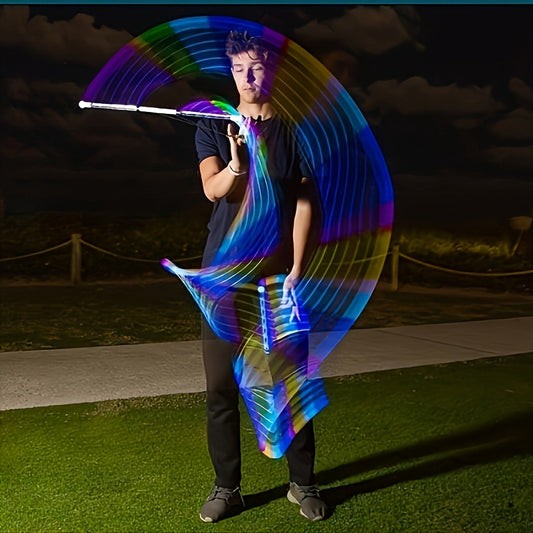 USB Rechargeable LED Magic Wand - Collapsible, Floating Levitation Stick with Expert Balance & Transparent Acrylic Design, LED Light Wand, Flow Wand - Topdecheztop.fr