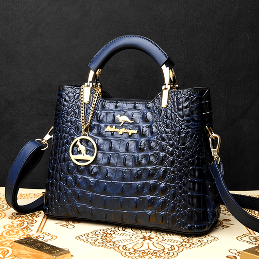 Sacoche de luxe en cuir verni motif crocodile pour femme - Topdecheztop.fr