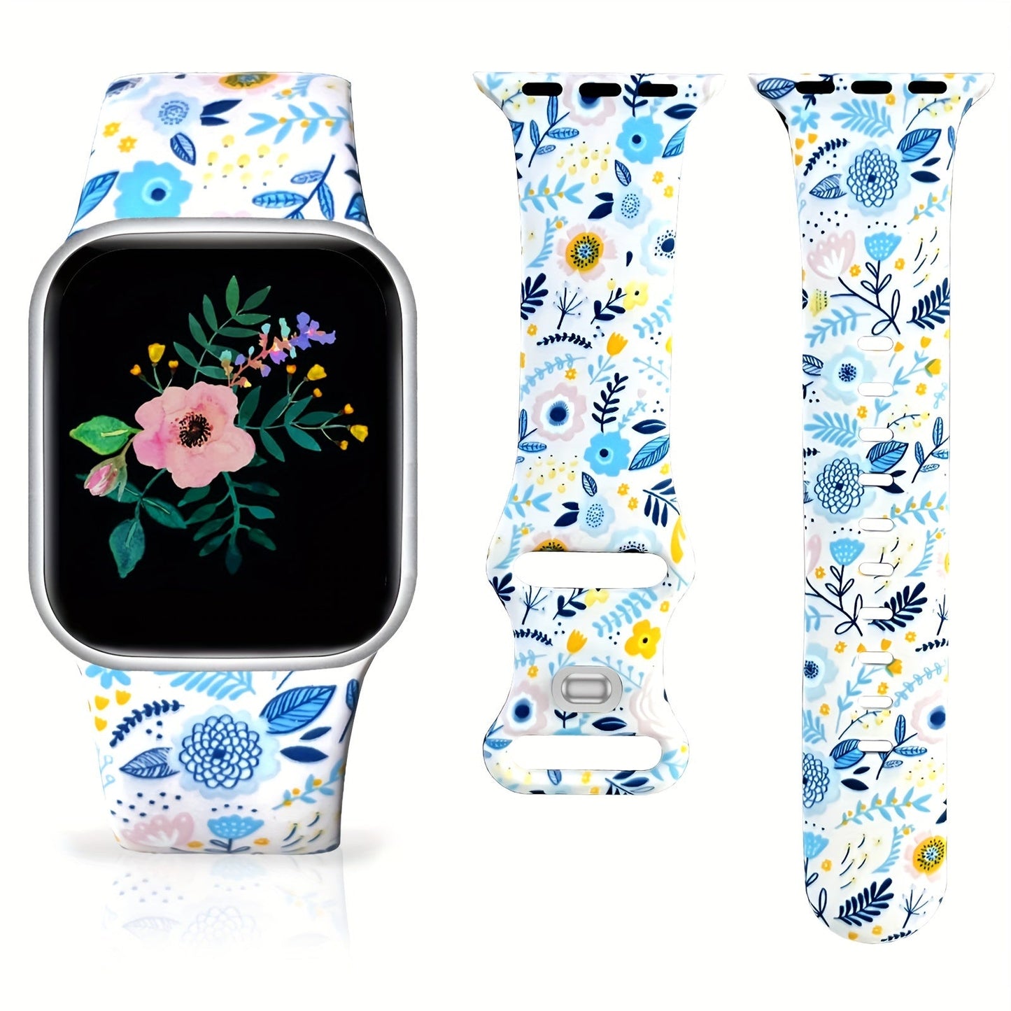 Bracelet de montre imprimé floral - Topdecheztop.fr