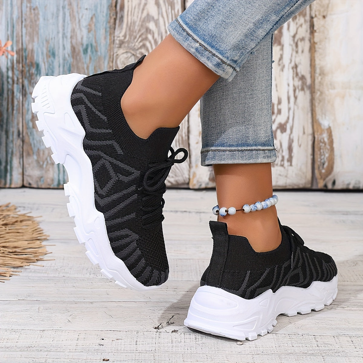 Baskets décontractées à lacets pour femme - Topdecheztop.fr