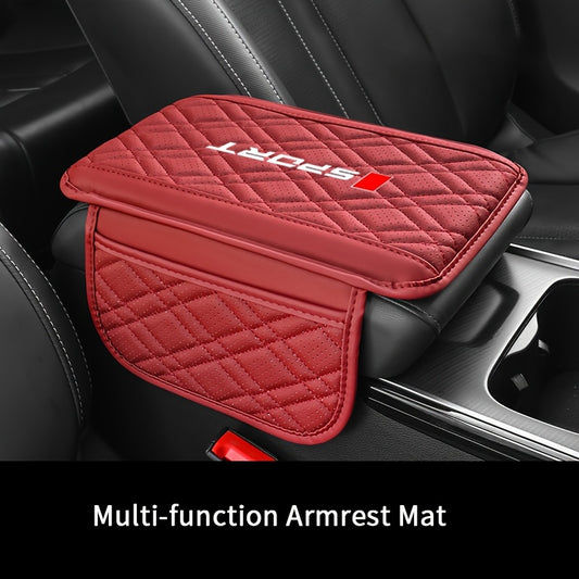 Coussin d'accoudoir en cuir PU, style sportif et tendance avec poches de rangement