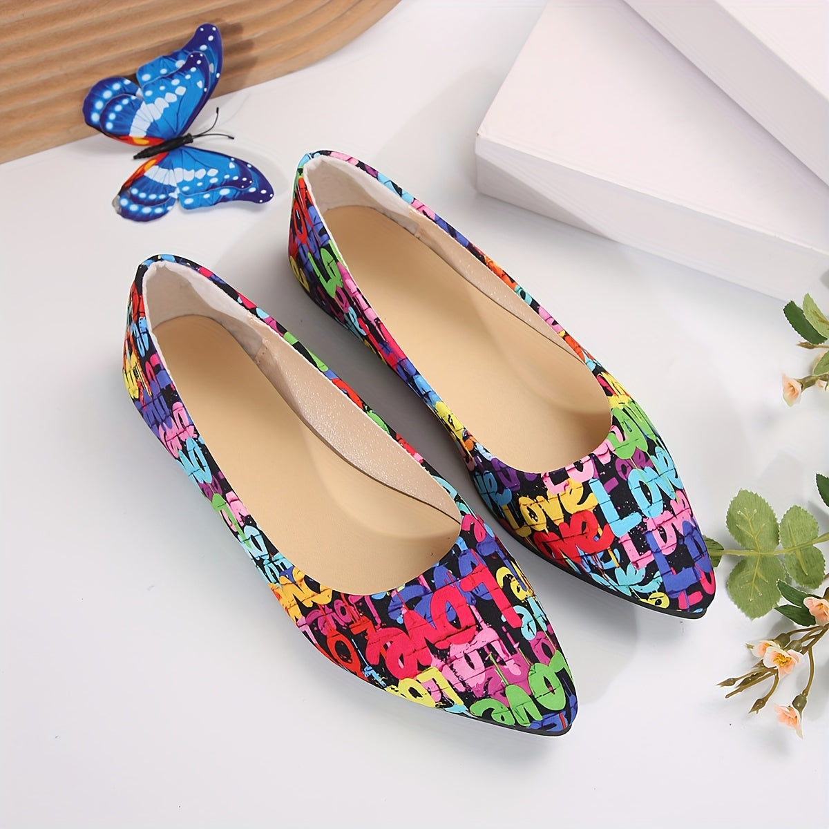 Chaussures plates , imprimé pour femme - Topdecheztop.fr