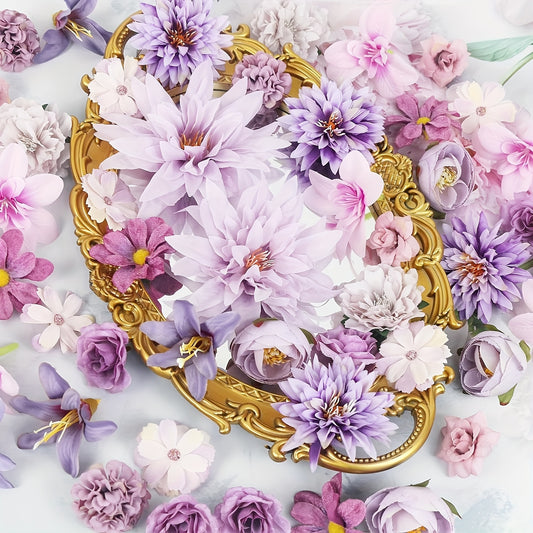 Lot de 48 têtes de fleurs artificielles - Topdecheztop.fr