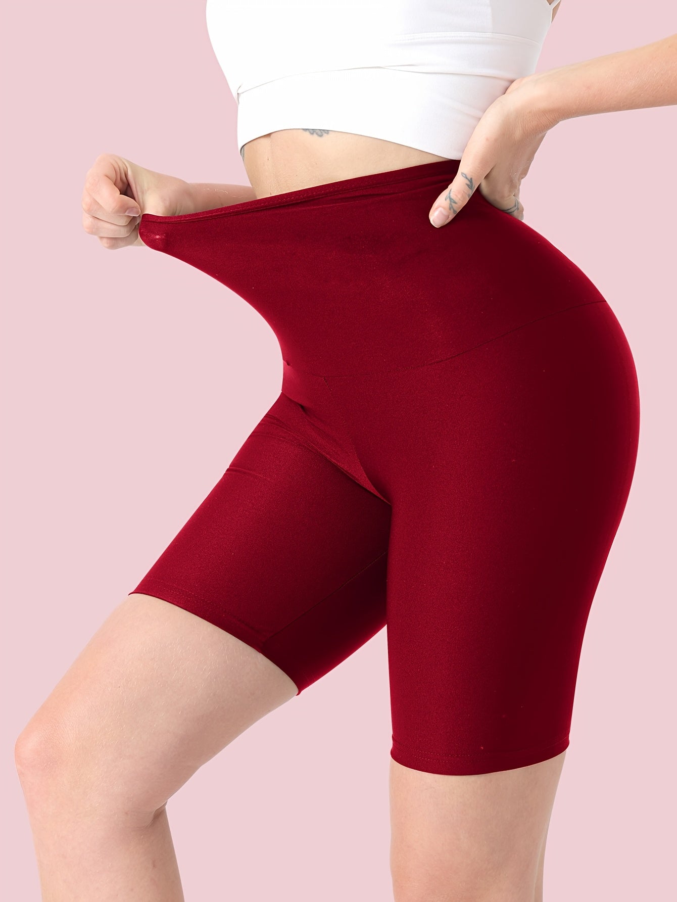 Plus Size Women's Sports Leggings, Sauna Shorts, High-waisted Yoga Pants, Suitable For Sweating Fitness Wear, Suitable For Yoga, Running, Fitness - Topdecheztop.fr