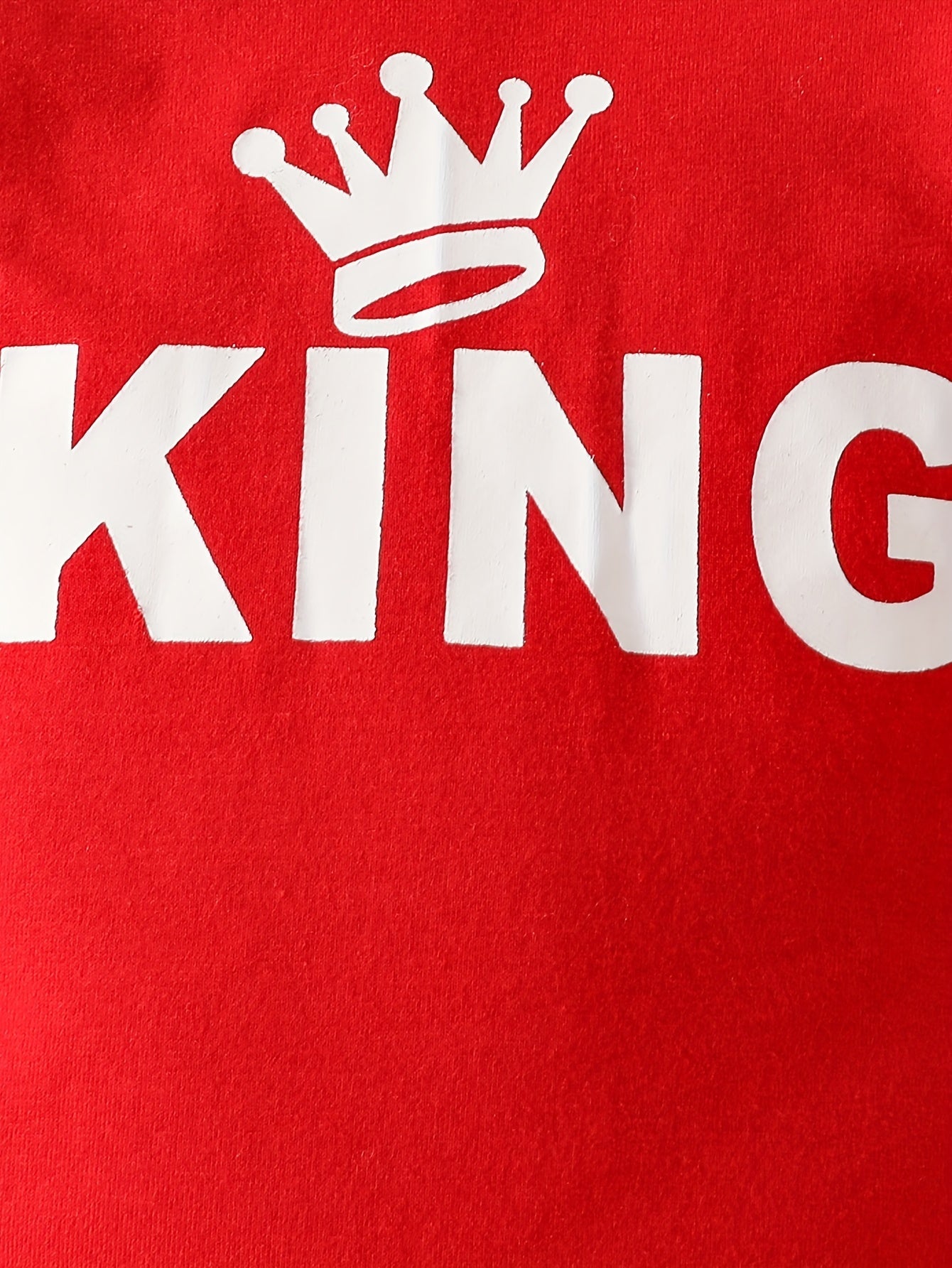 2pcs Baby's KING Crown Print Hooded Bodysuit & Casual Pants, Toddler & Infant Boy's Clothing Set For Fall - Topdecheztop.fr