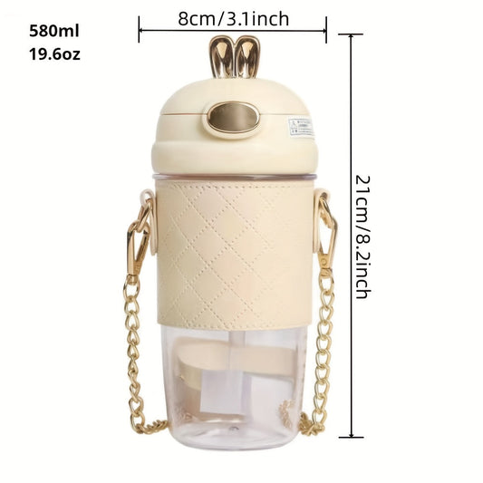 Gourde de sport portable avec paille, 580 ml - Topdecheztop.fr