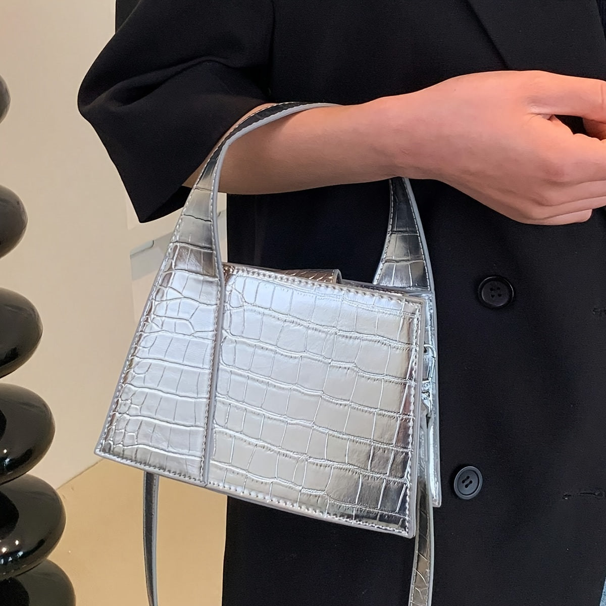 Sac à main tendance à motif crocodile - Topdecheztop.fr