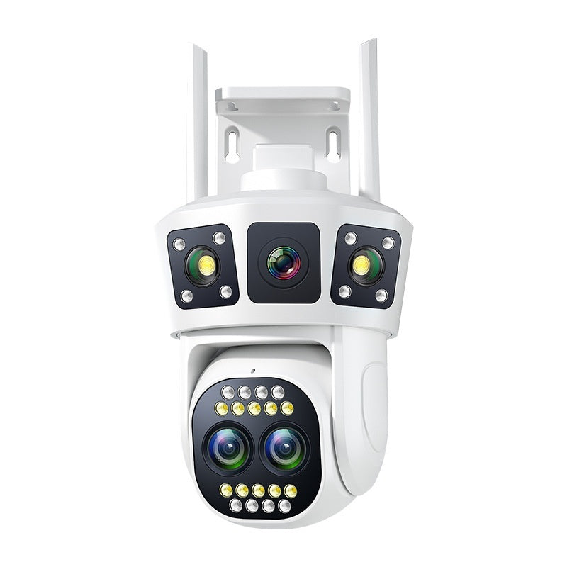 Surveillance par caméra sans fil à double écran, vision nocturne HD pour la maison