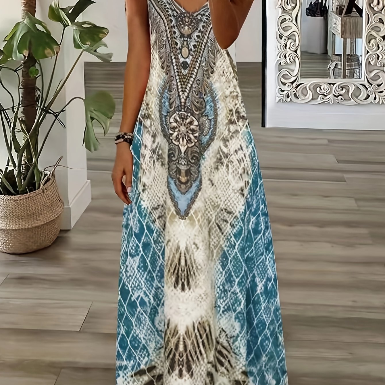 Robe à imprimé graphique - Topdecheztop.fr