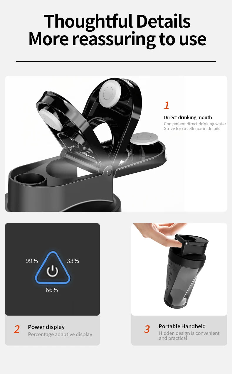 Mixeur multifonction rechargeable USB 700 ml