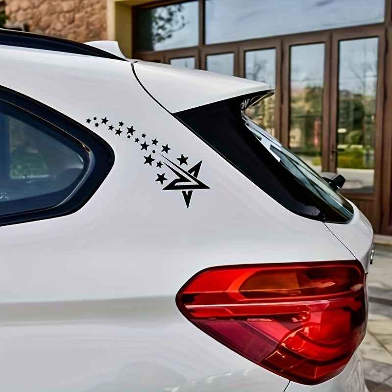 2pcs Car front bumper sports fashion decoration sticker, front and rear bumper scratch cover sticker, car C column fashion sticker, meteor element fashion sticker.