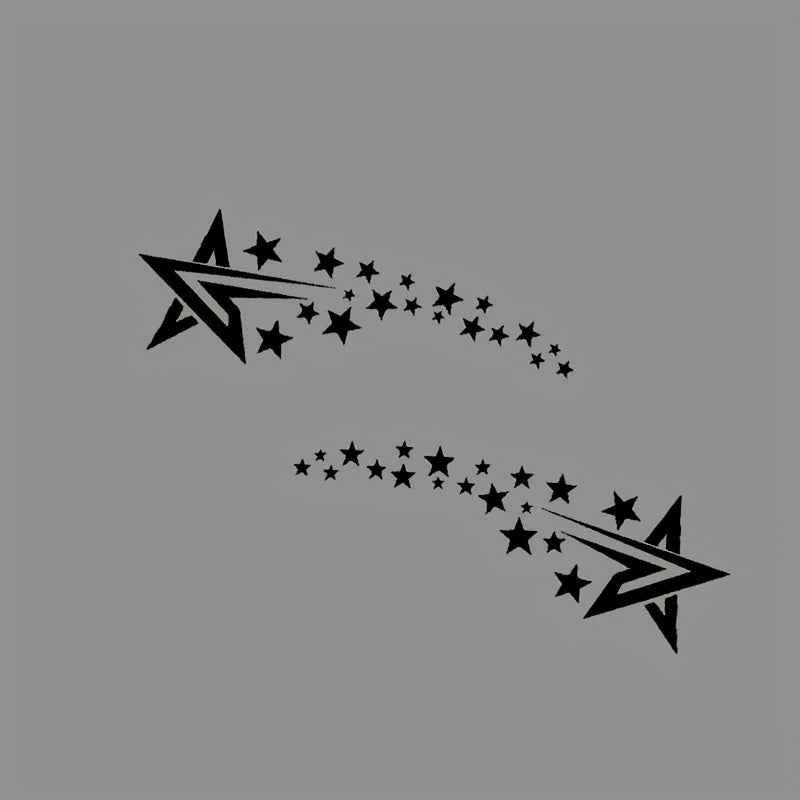 2pcs Car front bumper sports fashion decoration sticker, front and rear bumper scratch cover sticker, car C column fashion sticker, meteor element fashion sticker.