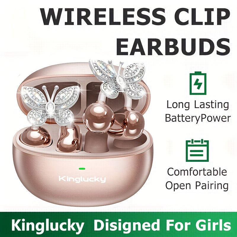 Écouteurs clipsables Kinglucky, écouteurs ouverts sans fil