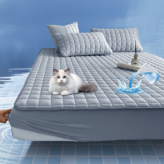 Protège-matelas imperméable (1 pièce), lavable en machine, disponible en plusieurs tailles, ultra-doux et confortable, épais, idéal pour la chambre à coucher