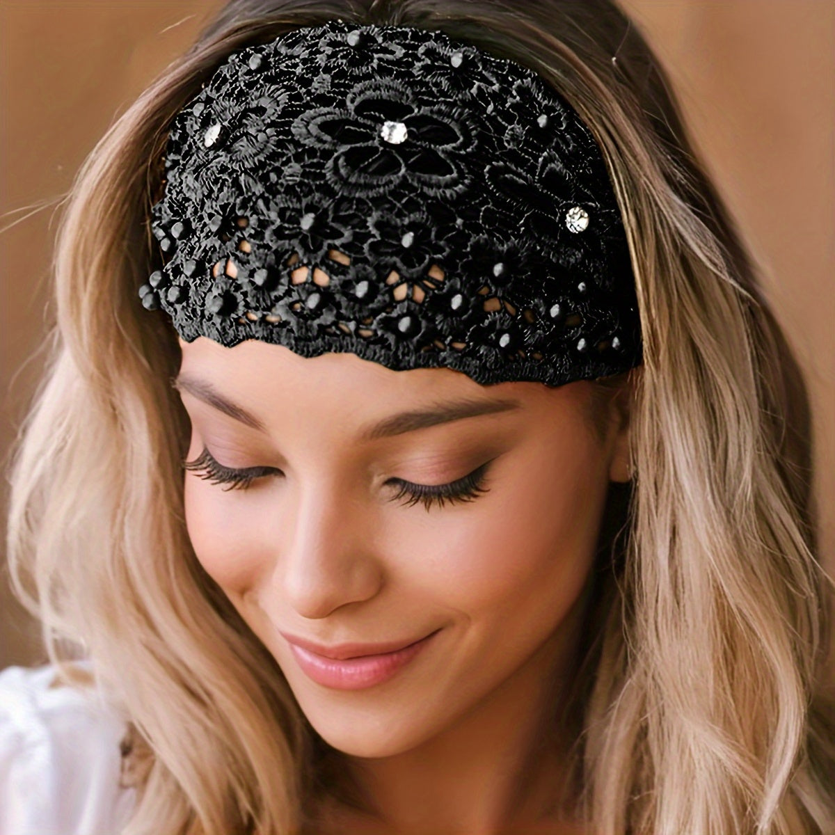 Lot de 3 bandeaux élégants en perles et strass - Accessoires cheveux - Topdecheztop.fr