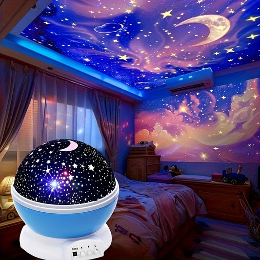 Projecteur d'étoiles et de lune rotatif 3D alimenté par USB - Topdecheztop.fr