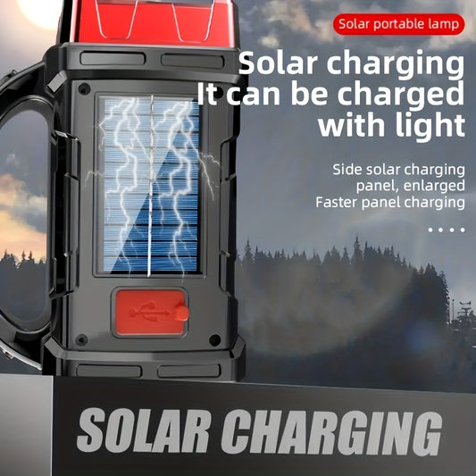 Lanterne de camping solaire à LED multifonctionnelle, lampe de poche - Topdecheztop.fr